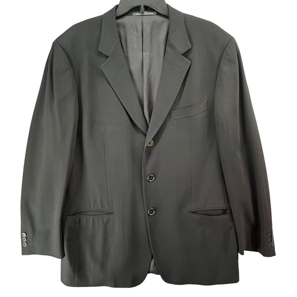 Ermenegildo Zegna Soft Blazer Mens‎ 44R Black Wool Blend Suit Jacket Sport Coat